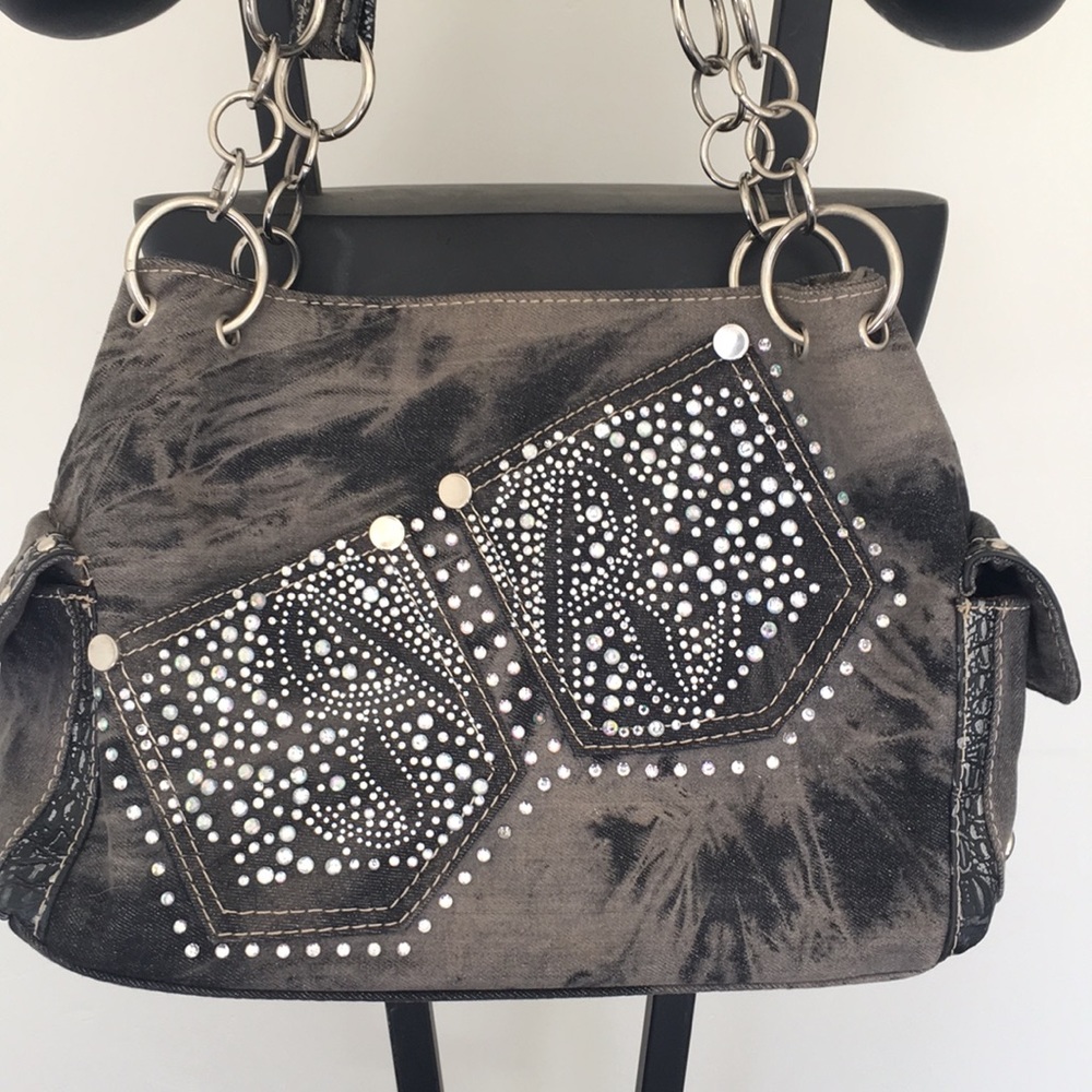 Gray and Black Jean handbag